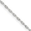 Sterling Silver 1mm Diamond-cut Long Link Cable Chain