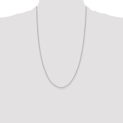 Sterling Silver 1.65mm Diamond-cut Long Link Cable Chain