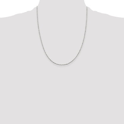 Sterling Silver 1.2mm Twisted Serpentine Chain