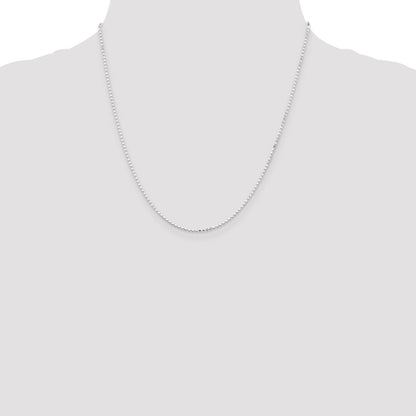 Sterling Silver 1.15mm Square Fancy Beaded Chain