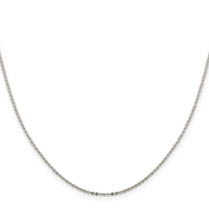 Sterling Silver .9mm Flat Link Cable Chain w/2in ext.