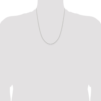 Sterling Silver .9mm Flat Link Cable Chain w/4in ext.