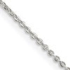 Sterling Silver .9mm Flat Link Cable Chain w/2in ext.