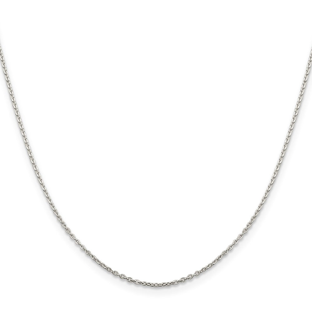 Sterling Silver 1mm Flat Link Cable Chain w/2in ext.