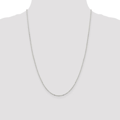 Sterling Silver 1.5mm Flat Open Oval Cable Chain