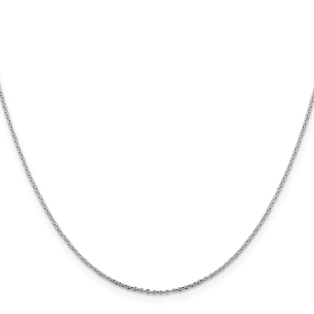 Sterling Silver .95mm Diamond-cut Forzantine Cable Chain w/2in ext.