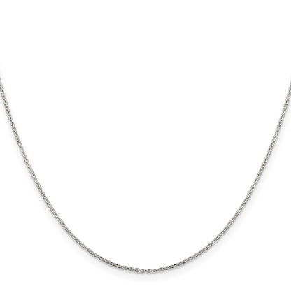Sterling Silver .95mm Diamond-cut Forzantine Cable Chain w/4in ext.