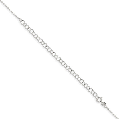 Sterling Silver .95mm Diamond-cut Forzantine Cable Chain w/4in ext.