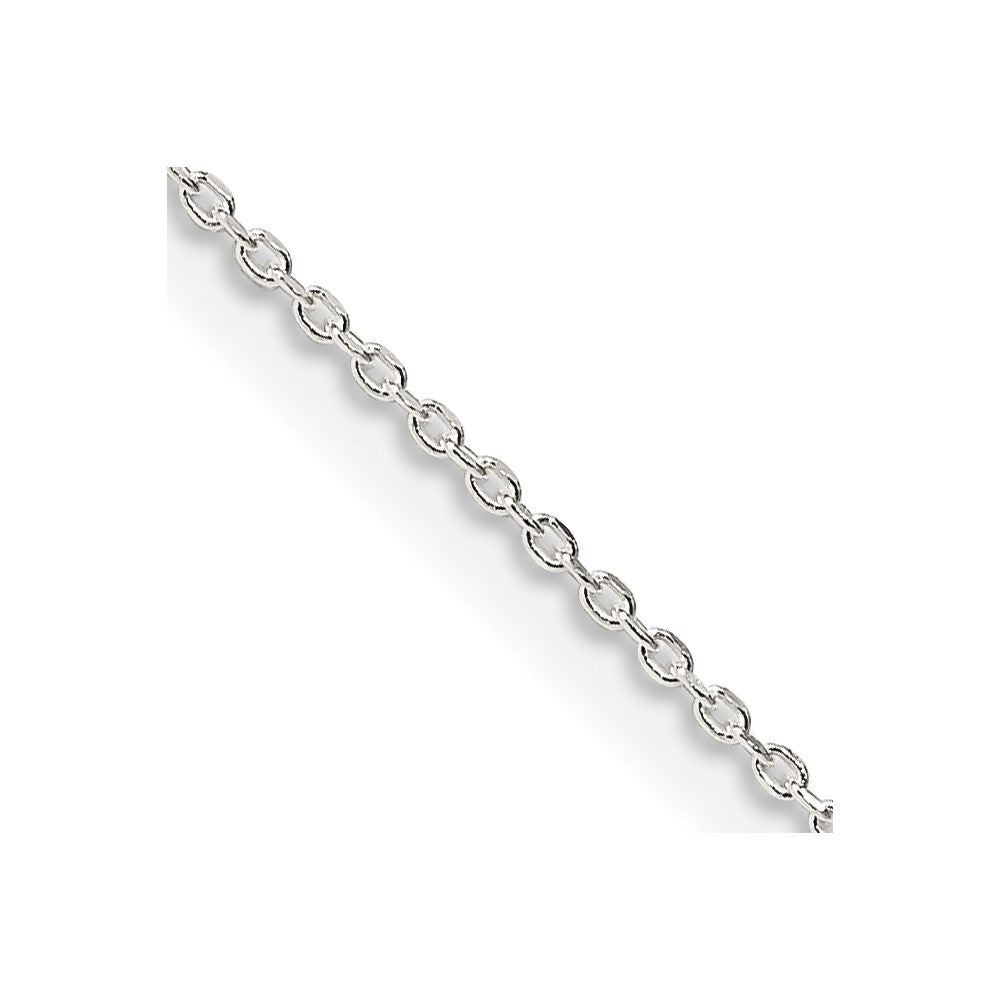 Sterling Silver .95mm Diamond-cut Forzantine Cable Chain w/2in ext.