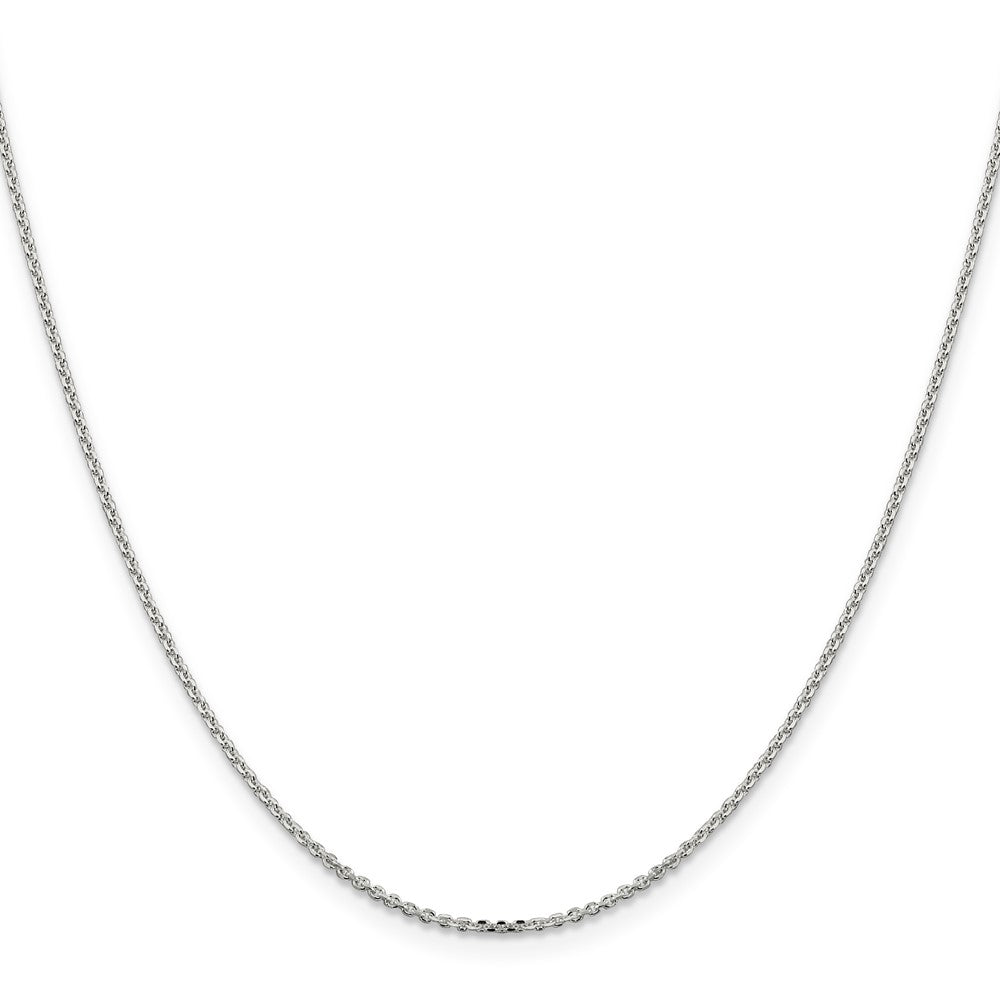 Sterling Silver 1.4mm Diamond-cut Forzantine Cable Chain w/2in ext.