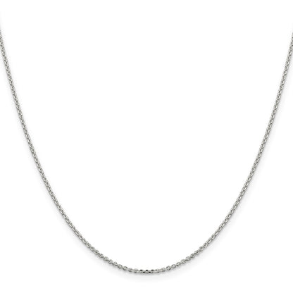 Sterling Silver 1.4mm Diamond-cut Forzantine Cable Chain w/2in ext.