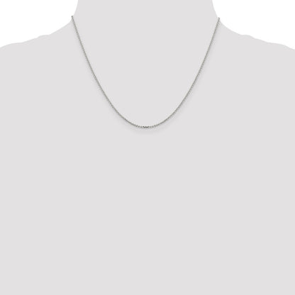 Sterling Silver 1.4mm Diamond-cut Forzantine Cable Chain w/2in ext.