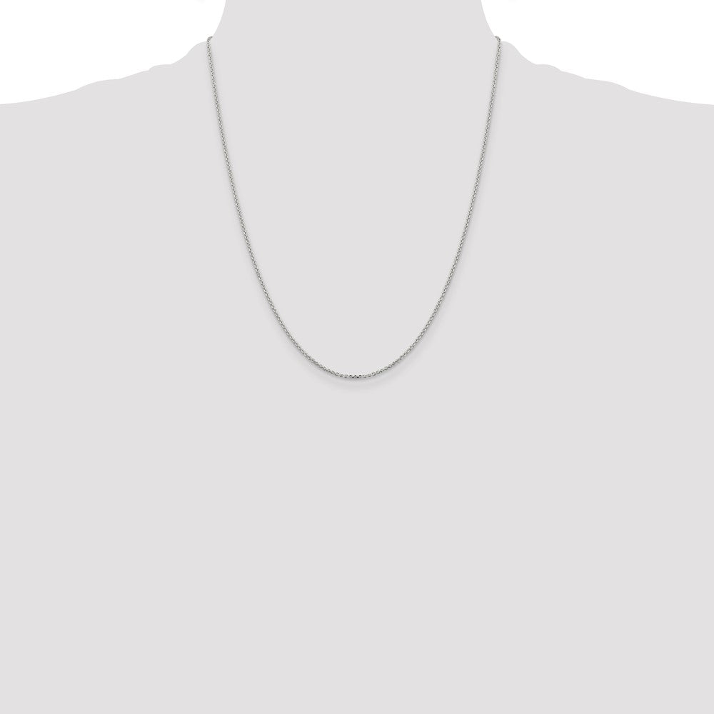 Sterling Silver 1.4mm Diamond-cut Forzantine Cable Chain w/4in ext.