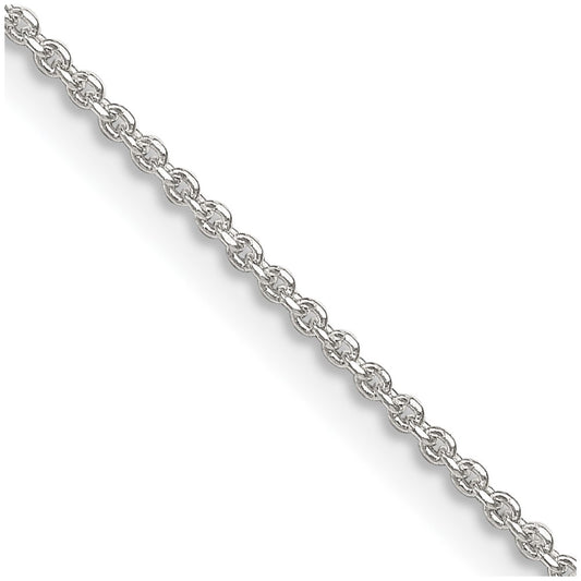 Sterling Silver 1.4mm Diamond-cut Forzantine Cable Chain