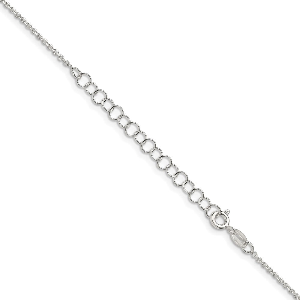 Sterling Silver 1.4mm Diamond-cut Forzantine Cable Chain w/2in ext.