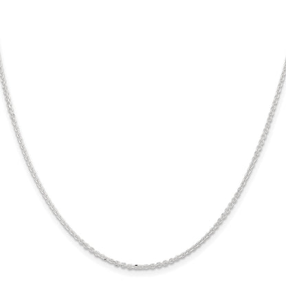 Sterling Silver 1.85mm Diamond-cut Forzantine Cable Chain