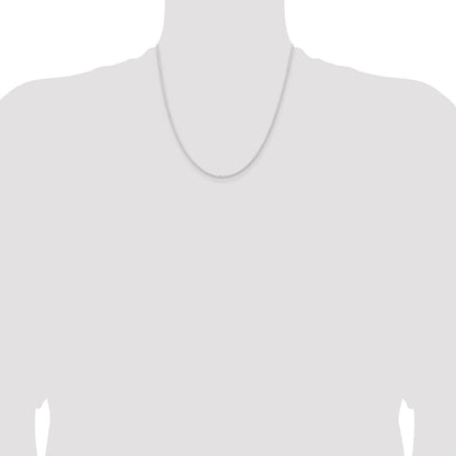 Sterling Silver 1.85mm Diamond-cut Forzantine Cable Chain
