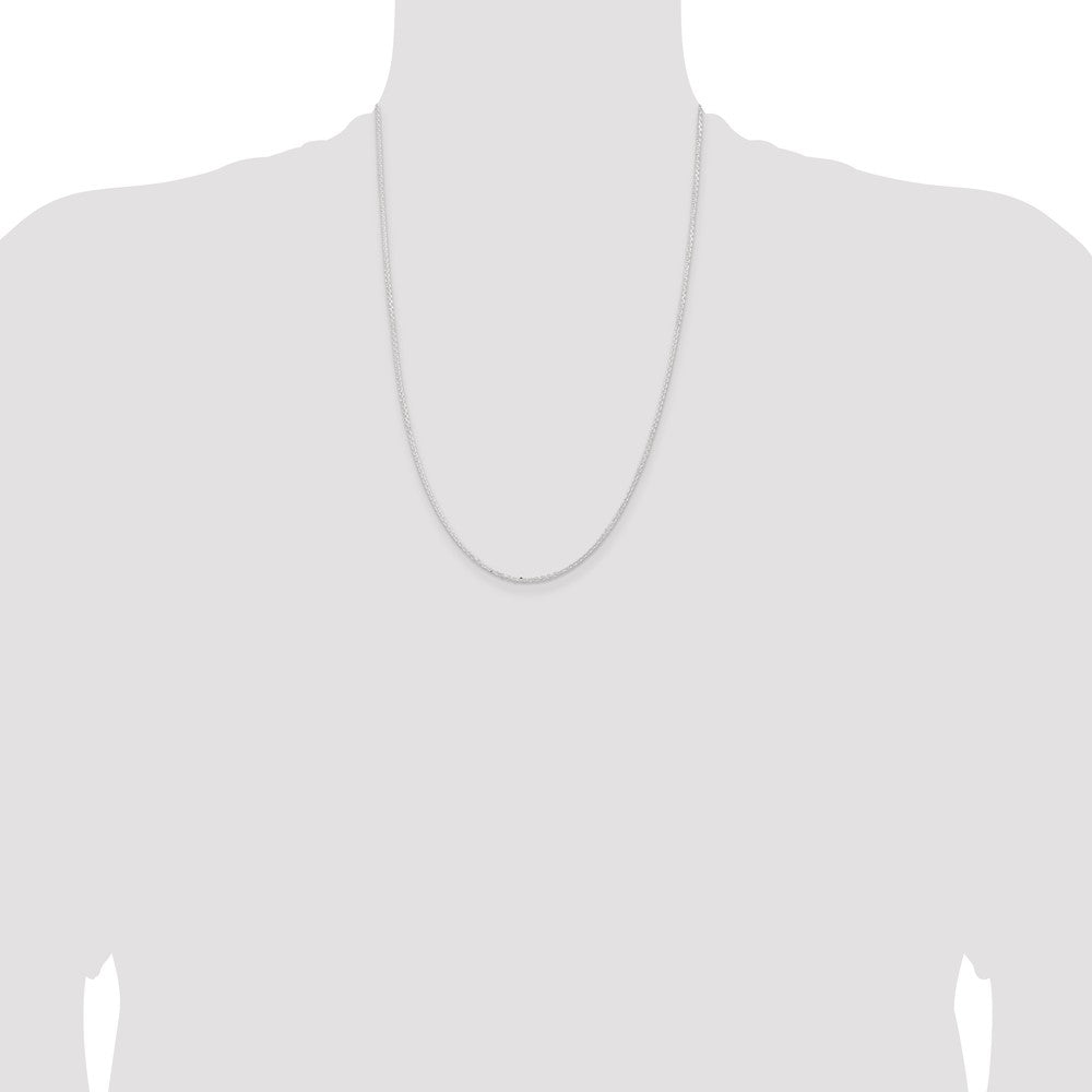 Sterling Silver 1.85mm Diamond-cut Forzantine Cable Chain