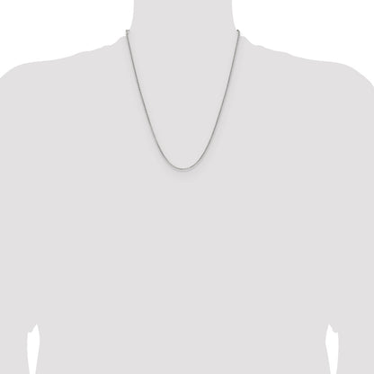 Sterling Silver 2.1mm Diamond-cut Forzantine Cable Chain