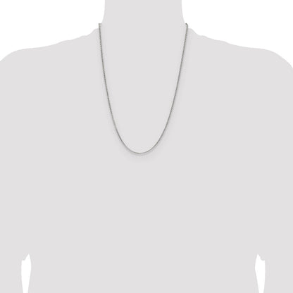 Sterling Silver 2.1mm Diamond-cut Forzantine Cable Chain