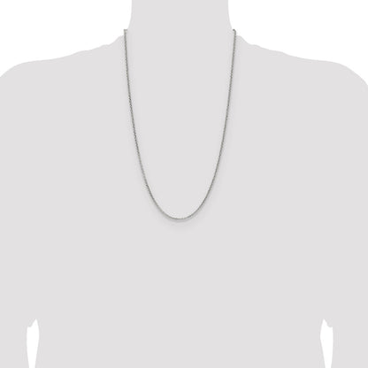 Sterling Silver 2.1mm Diamond-cut Forzantine Cable Chain