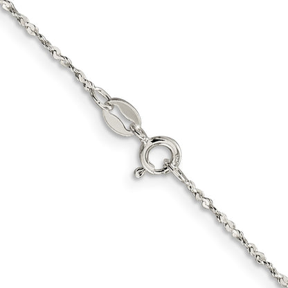 Sterling Silver 1.4mm Twisted Serpentine Chain