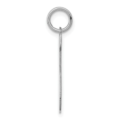 Sterling Silver/Rhodium-plated Polished Number 5 Charm