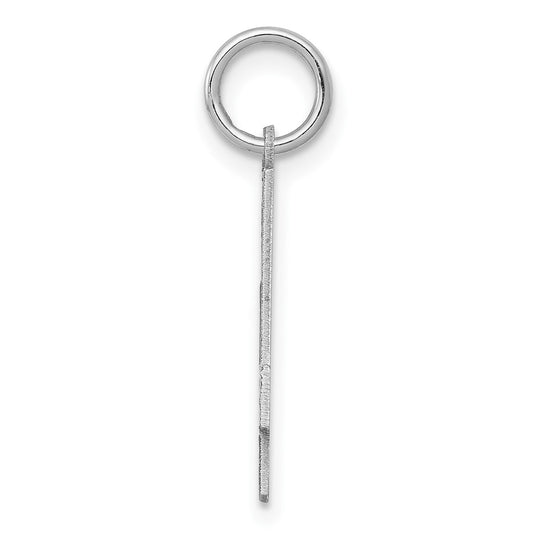 Sterling Silver/Rhodium-plated Satin Number 4 Charm