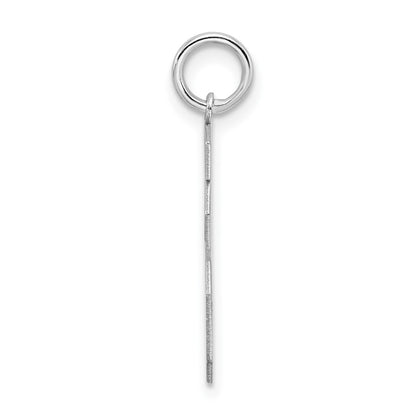 Sterling Silver/Rhodium-plated Satin Number 16 Charm
