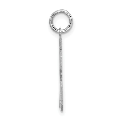 Sterling Silver/Rhodium-plated Satin Number 23 Charm