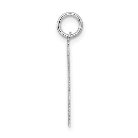 Sterling Silver/Rhodium-plated Satin Number 31 Charm