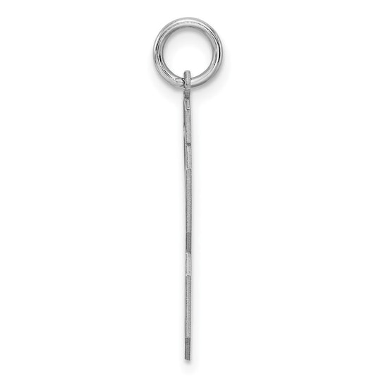 Sterling Silver/Rhodium-plated Satin Number 13 Charm