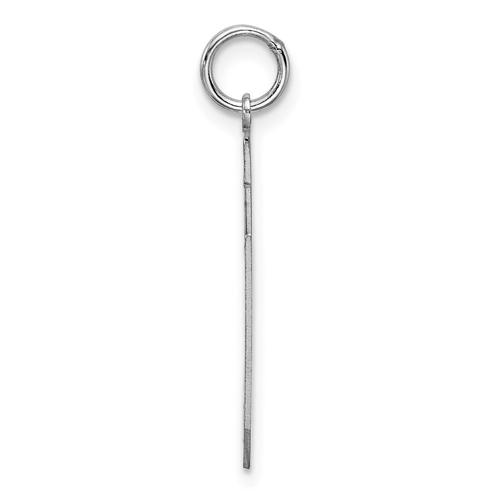 Sterling Silver/Rhodium-plated Satin Number 70 Charm