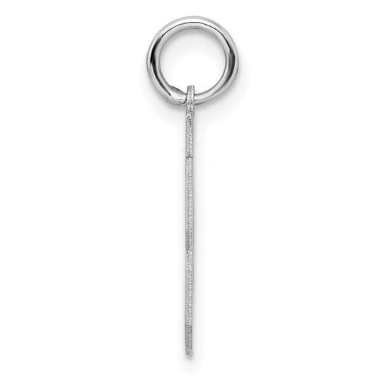 Sterling Silver/Rhodium-plated Satin Number 23 Charm
