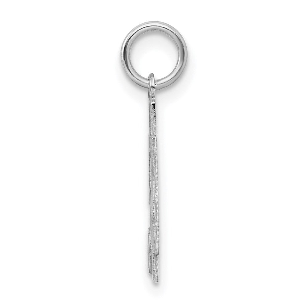 Sterling Silver/Rhodium-plated Satin Number 54 Charm