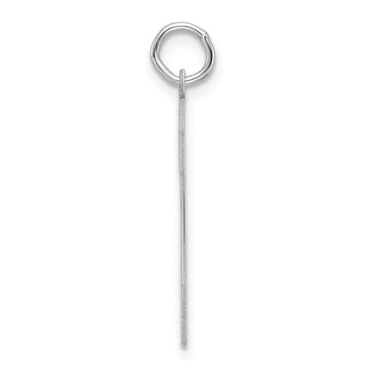 Sterling Silver/Rhodium-plated Polished Number 2 Charm