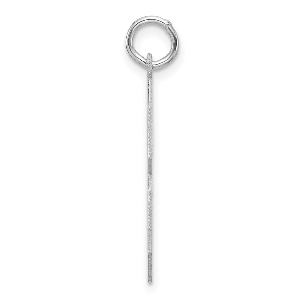 Sterling Silver/Rhodium-plated Polished Number 8 Charm