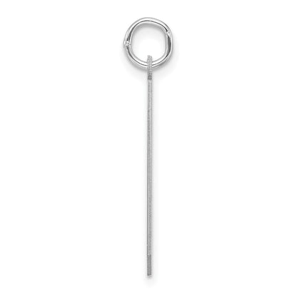 Sterling Silver/Rhodium-plated Polished Number 9 Charm