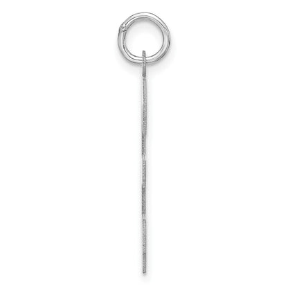 Sterling Silver/Rhodium-plated Satin Number 3 Charm
