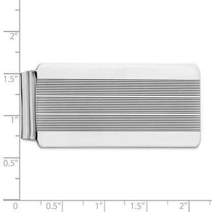 Sterling Silver Rhodium-plated Money Clip