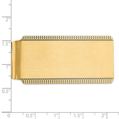 Sterling Silver Satin Gold-plated Front Money Clip
