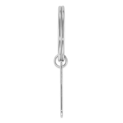 Sterling Silver Rhodium Plated Key Chain