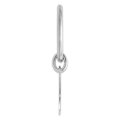 Sterling Silver Rhodium Plated Key Chain