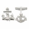 Sterling Silver Anchor with dangle rope Cufflinks