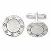 Sterling Silver Polished Circle Cuff Links