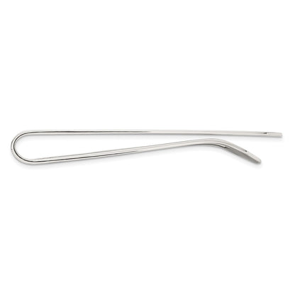 Sterling Silver Rhodium-plated Polished Money Clip