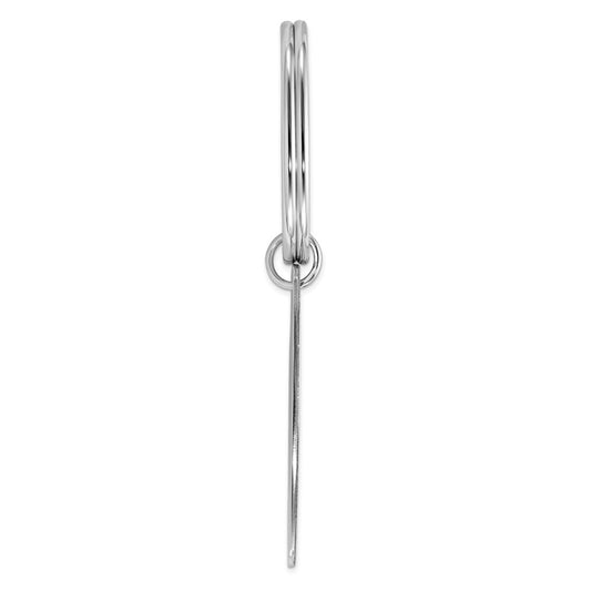 Sterling Silver Rhodium-plated Key Chain