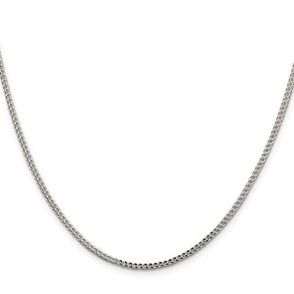 Sterling Silver 1.8mm D/C Square Franco Chain
