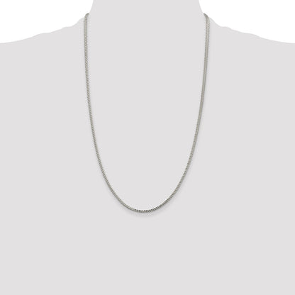 Sterling Silver 1.8mm D/C Square Franco Chain