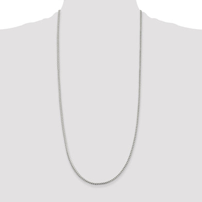 Sterling Silver 2.55mm D/C Square Franco Chain
